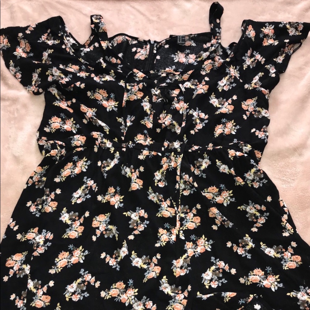 Plus size floral romper